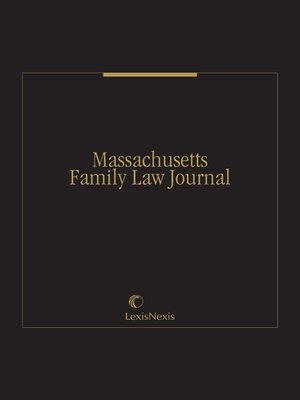 cover image of Massachusetts Family Law Journal